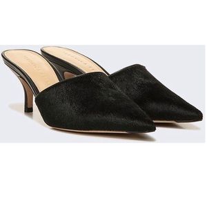 Veronica Beard Merla Kitten Heel in Black Suede